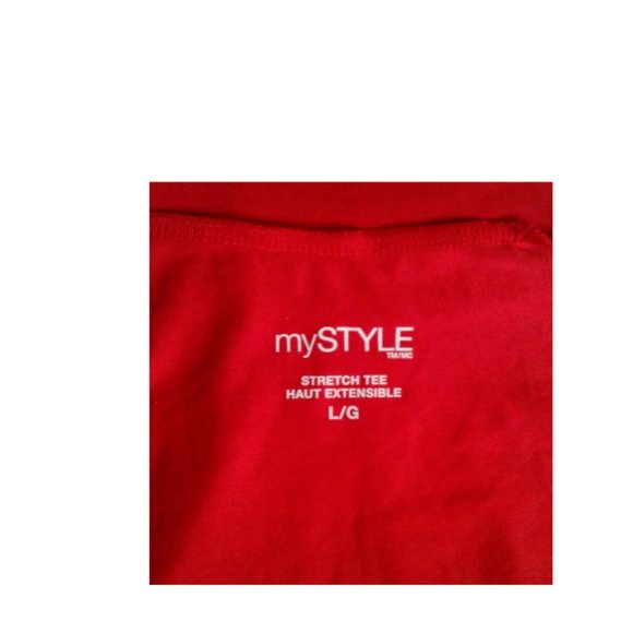 #C18 MyStyle Red Long Sleeve Turtleneck Stretch Tee - Picture 5 of 5